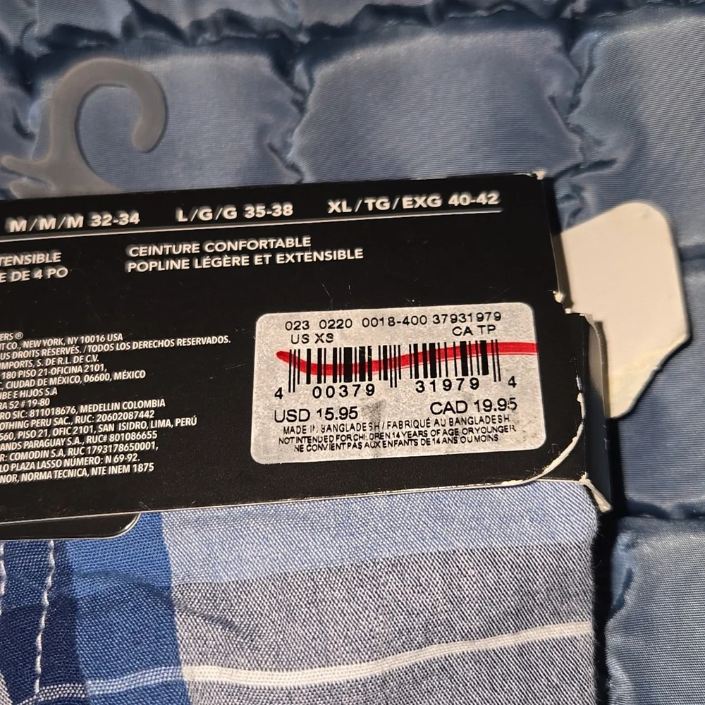 NWT American Eagle Outfitters Blue White 4 Inch Stretch Poplin Boxer XS